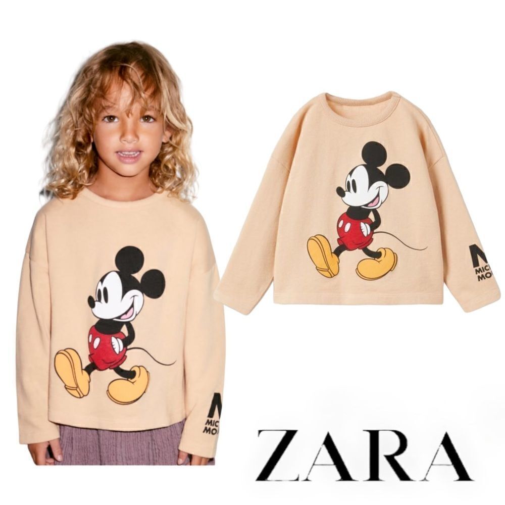 ZARA Kids | Beige | MICKEY MOUSE © DISNEY PLUSH TOP